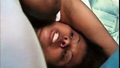 Very black well favoured busty lady rides huge dick for great orgasm