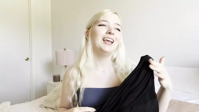 Trying On a Classic Black One-Piece Swimsuit