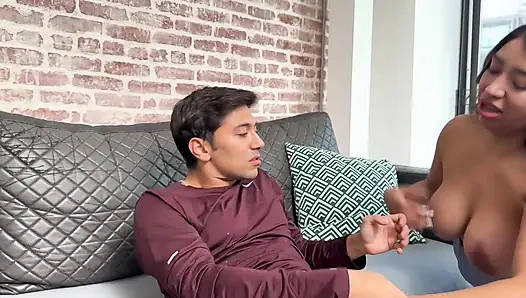 A Latina with a big butt can't resist letting her brother-in-law's huge cock slide into her hot, dripping pussy