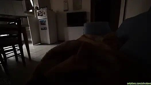 Night blowjob - Girl SWALLOW all cum in the MOUTH