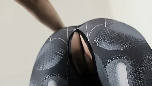 It's nice to fuck an Indonesian girl with a smooth body and Spiderman cosplay