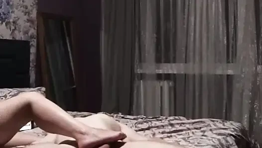 Beautiful bitch having fun with guy's cock