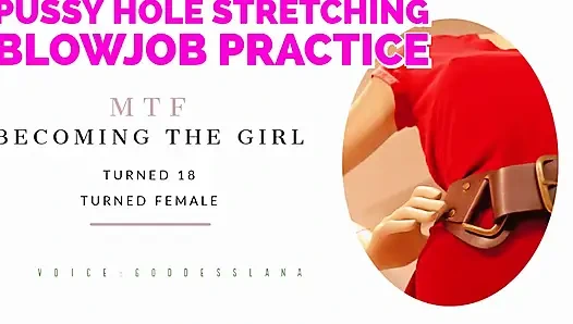 AUDIO ONLY - MTF you turned 18 now you are a new pretty girl brand new pussy practice audio