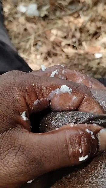 Thrilling moment from "Desi Indian village man in jungle cock"