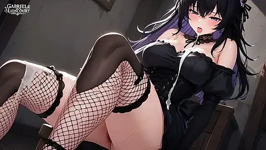 Goth Girl Fan Fucks Rockstar Backstage  - Hentai