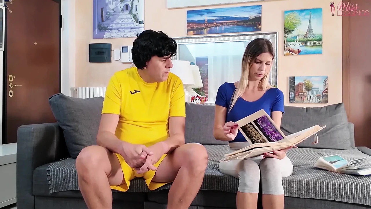 Stepmom Gets Excited to Provoke Her Stepson's Virgin Friend by Showing Him Her Photo Album