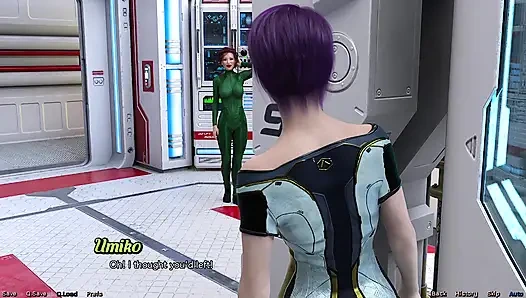 Stranded in Space - Stripper MILF Flashes Her Big Tits