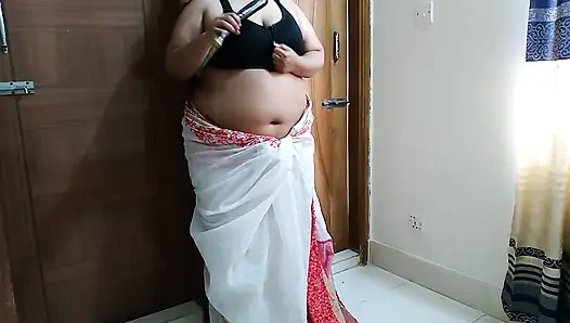 Ibu tamil 35 tahun yang lagi sange berat, dia pengen kontol besarku