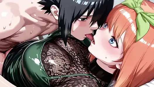 Sasuke (naruto) x yotsuba (tqq)