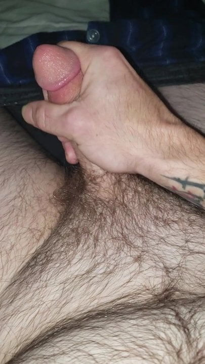 Horny as fuck jerking off waiting for a warm sticky treat