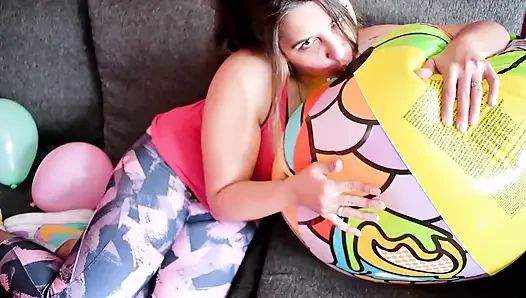 Ride and Deflate Beachball with Leggings - Bunny Looner