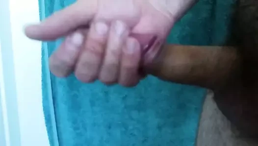 mastürbasyon benim kesilmemiş horoz için Cum