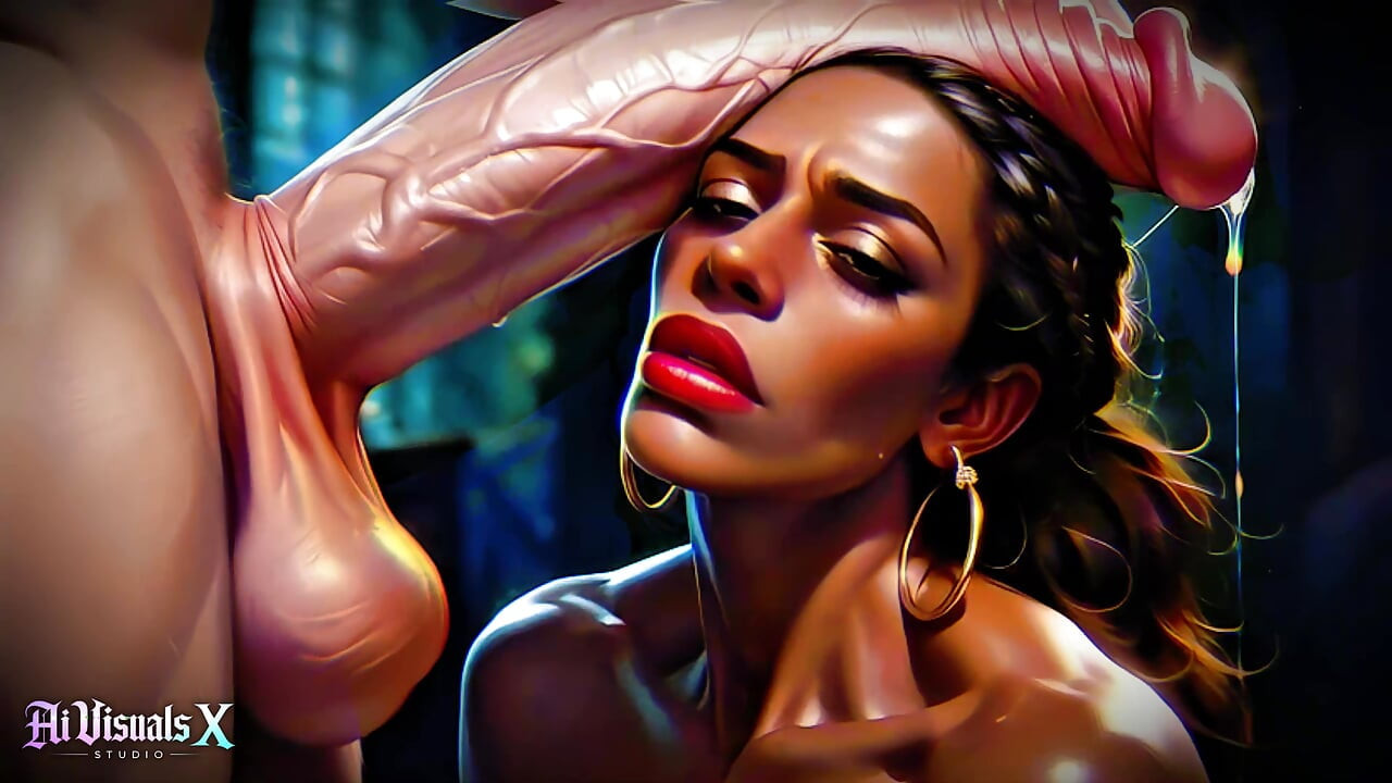 Deusas negras peitudas e rabudas - adoração do pau branco: DARK ASMR &extremo contraste (4K ai animado pornô)