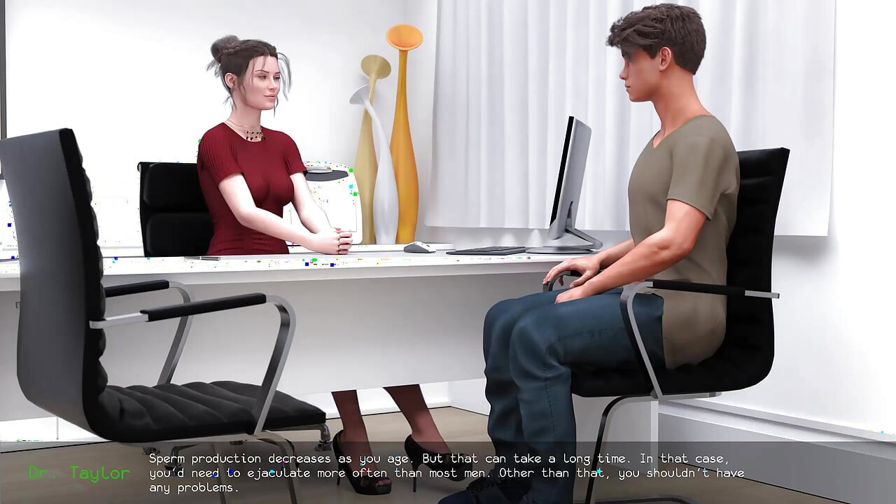 Thighjob and Footjob with MILF Stepmom -measuring My Cum #8 Animated Porn Gameplay