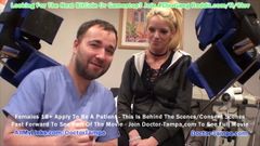 $ clov - cycata blond Bella dostaje egzamin ginekologiczny od doktora Tampy