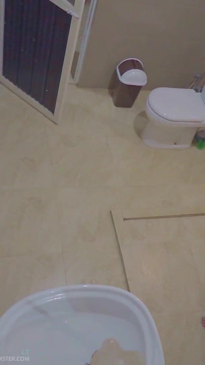 Must-see moment from "I take off all cloths and show my cock to my new roommate when he washes his face"