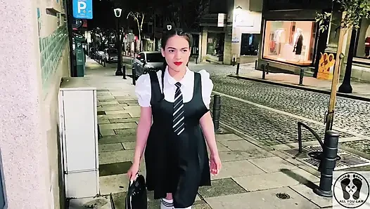 Ana Spears Caught by Masked Strangers BJ Fuck Cumwalk Film