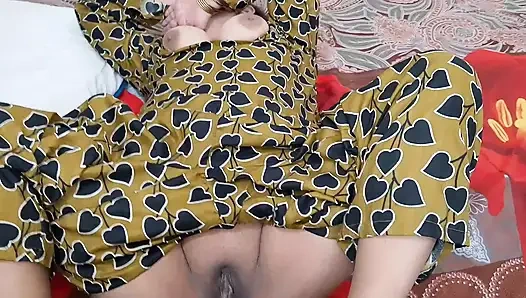 The stepson was alone in his room and was taking off his trousers and masturbating