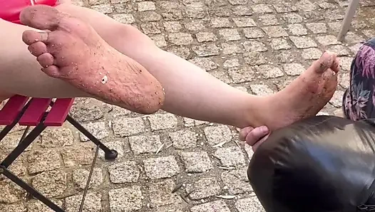 Cleaning My Dirty Feet...