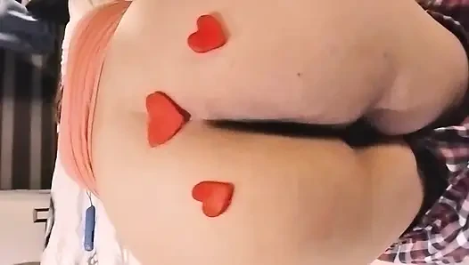Observe and enjoy a round, chubby and beautiful ass.