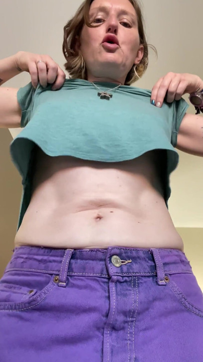Sit Down and Shut up as I Do a Striptease, with a Bush, Boobs and Belly Play!