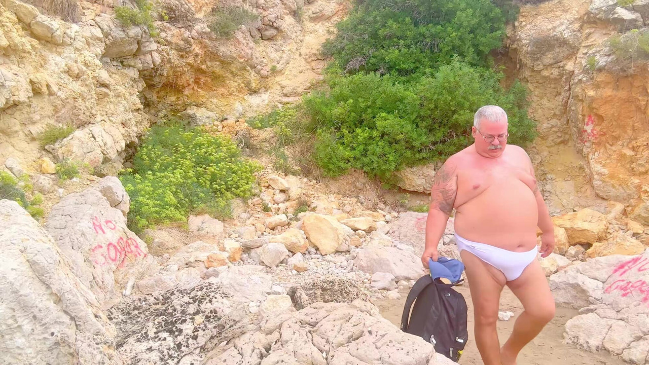 Sexy bikini fat man