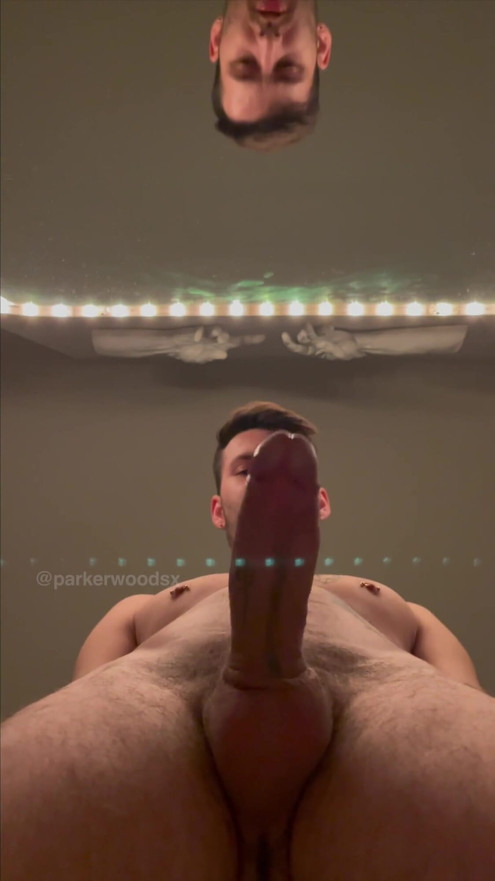 POV Jerk Off in the Mirror - Eating Cum from my Big Uncut Tatted Cock (2022) | Clip 2
