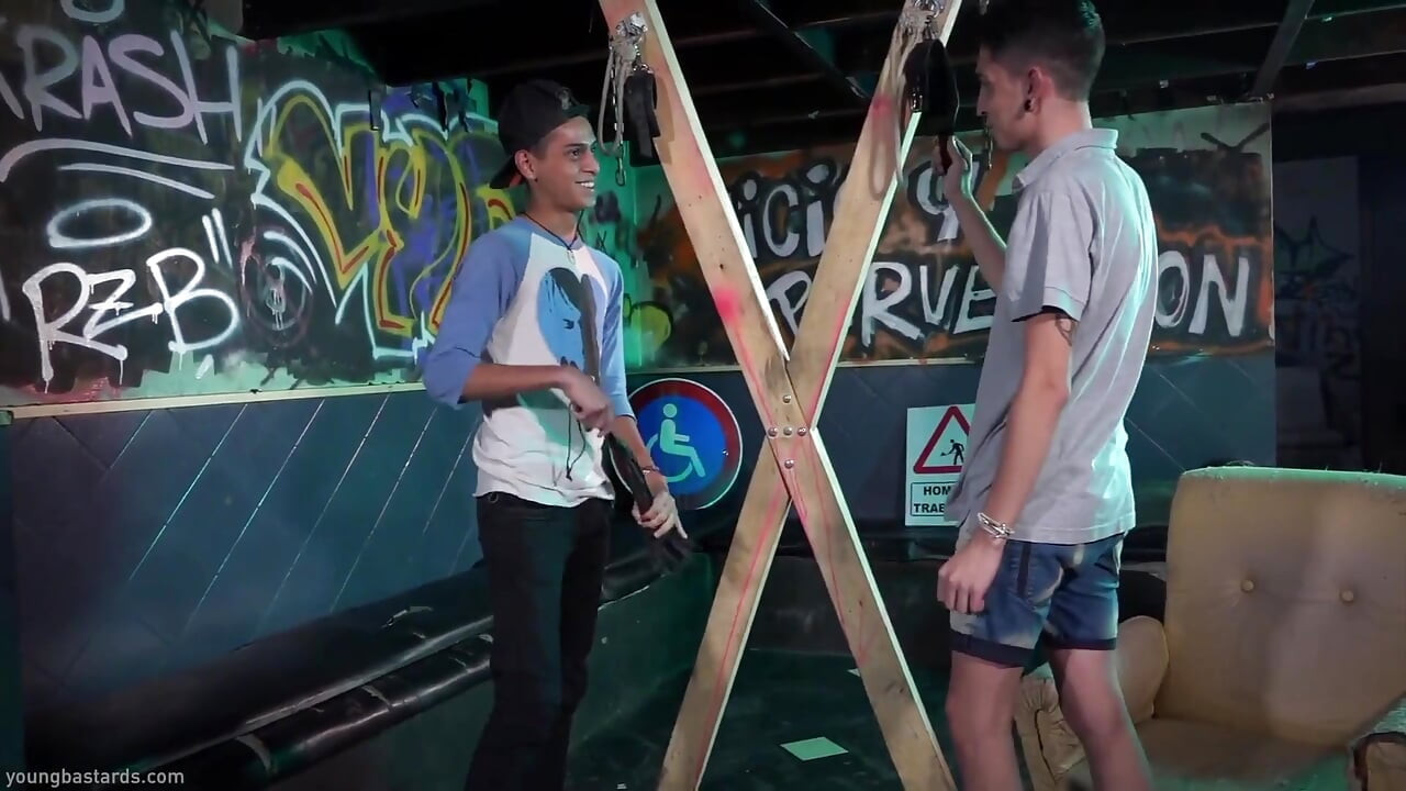 Young bareback boy anally punished