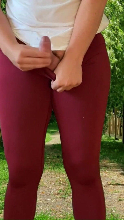 Stunning moment from "public dick flash in tight leggings, public masturbation"