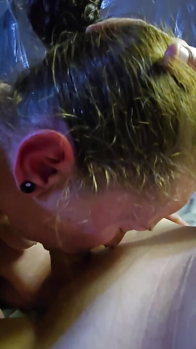 Brunette with big tits fucked and facial