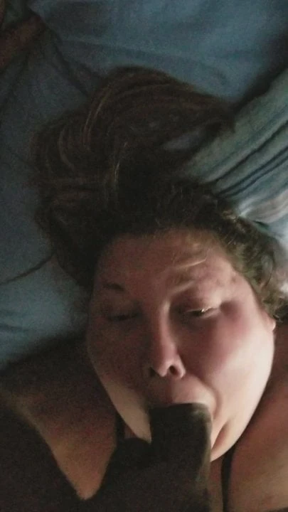 Part 2 white bbw gets dick smacked and licks balls