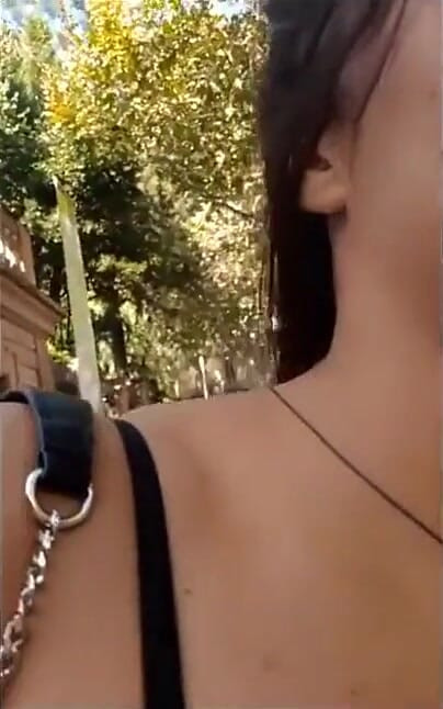 New Naughty Girl Enjoying in the Middle of the Park in Barcelona!