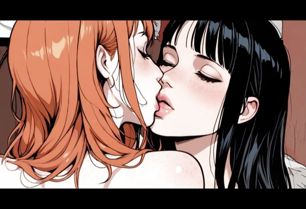 One Piece Nami and Nico Robin fucking hot, Nico licking Nami's ass and pussy