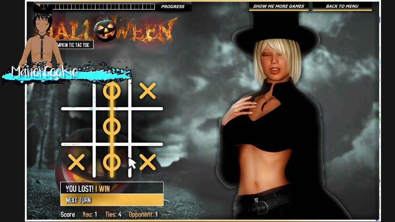 Halloween Hot Pumpkin Tic Tac Toe - This game is the worst.