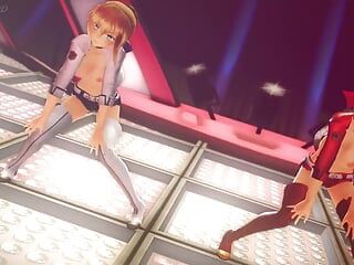 Mmd r-18 anime girls, сексуальний танцювальний кліп 509