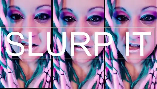 Wank and Slurp with Goddess Lana CEI Looper for Dumb Dumb Heads