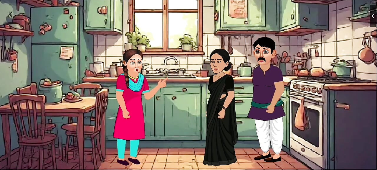 Cheating housewife with her bestfriend and her husband