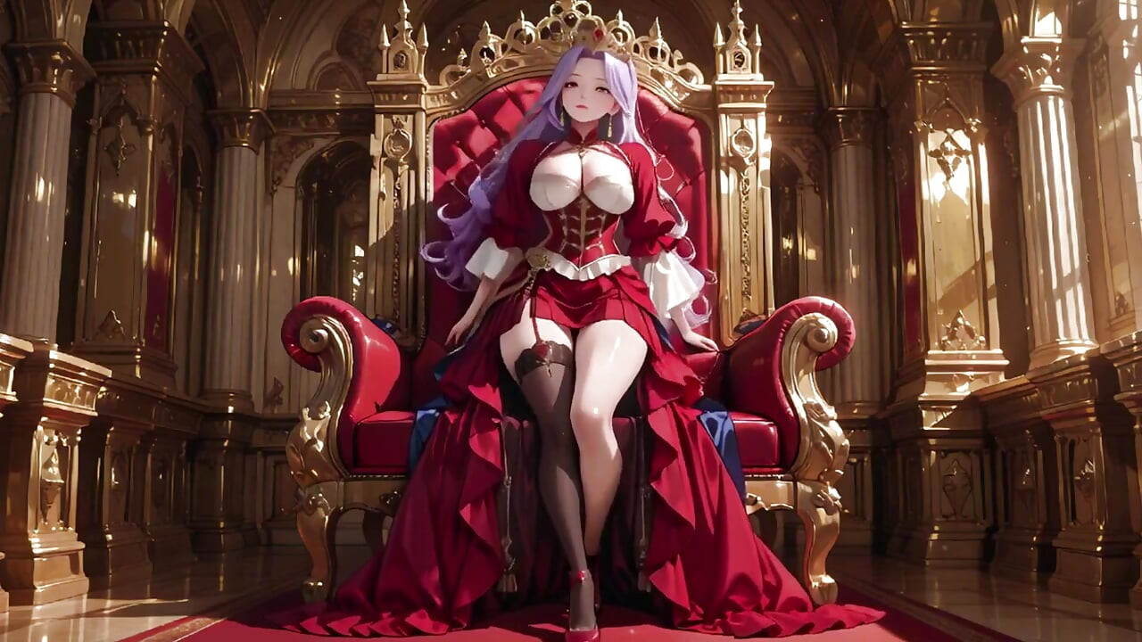 The Purple Queen! Lazy Coronation on the Golden Throne, Red & White Haute Couture Is Insane!