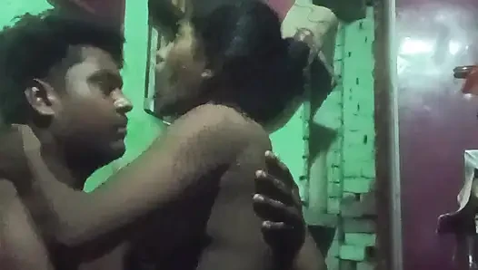 There was no one in the house, suddenly the husband came into the house and locked it and took the wife to the bed, after going to bed, he fell into full romance