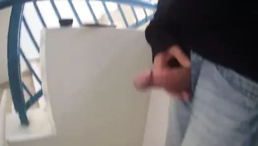 jerk and cum in public