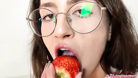 Strawberries with Shana Food Fetish