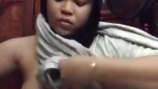 Panggilan video dengan teman lelaki - Awek Melayu