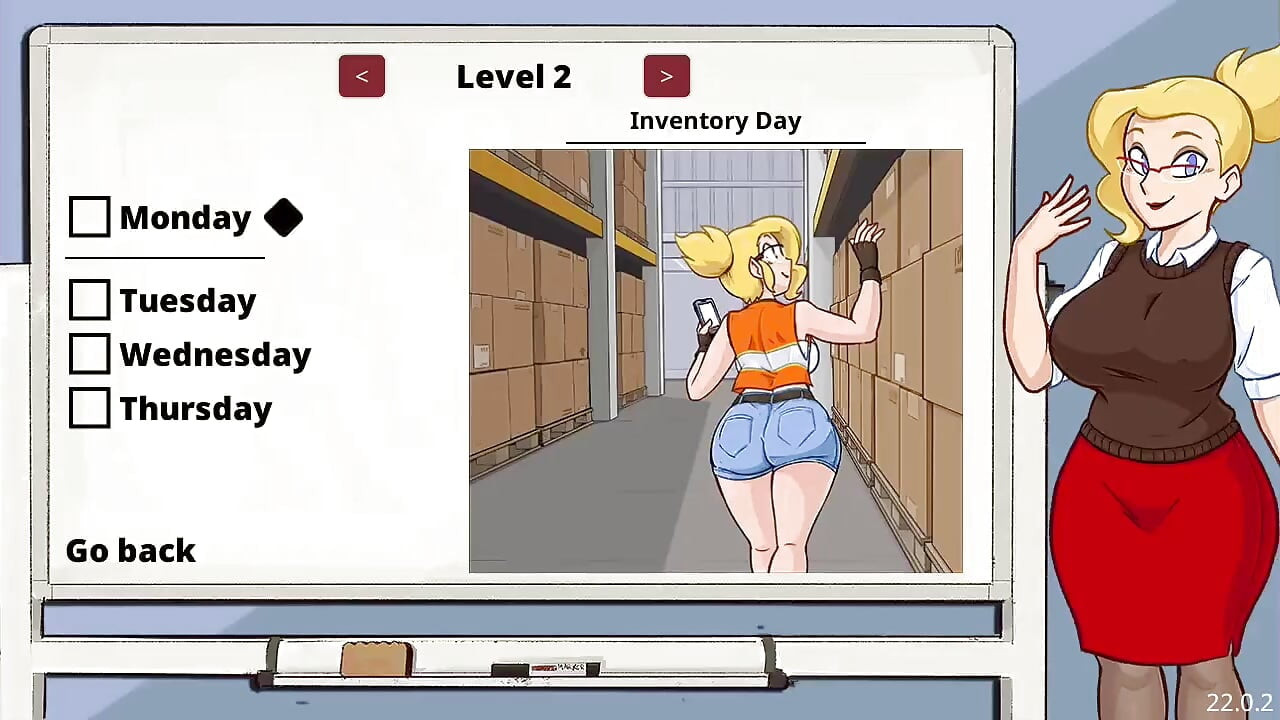 Big boobs big ass girl fucks two huge cocks - barely working gameplay level 2
