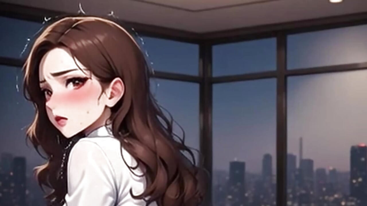 Waifu Secretary POV - Red Lingerie & Hair Variety Office Close-Up Fucking (1m Teaser)