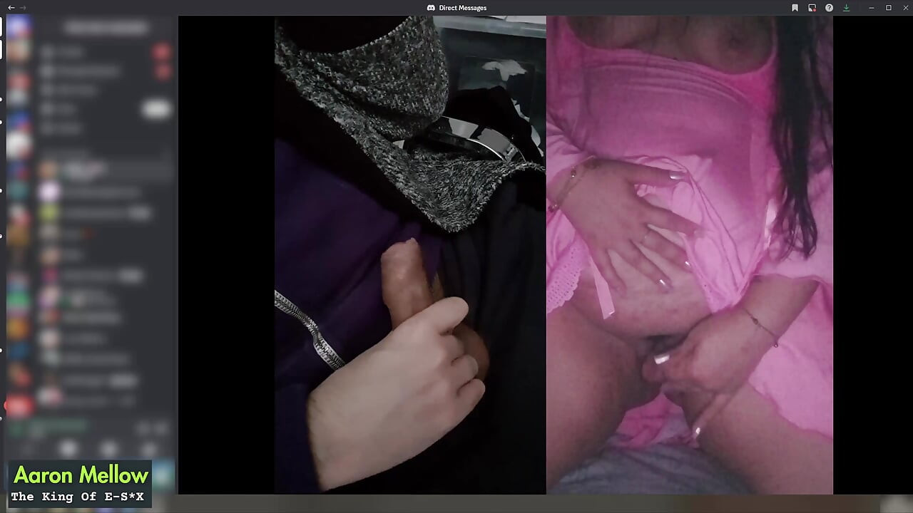 Vídeo chamada com boa garota em dissinge se transforma em esex com pequena mulher peituda usando seu vibrador e gemendo enquanto eu gozo