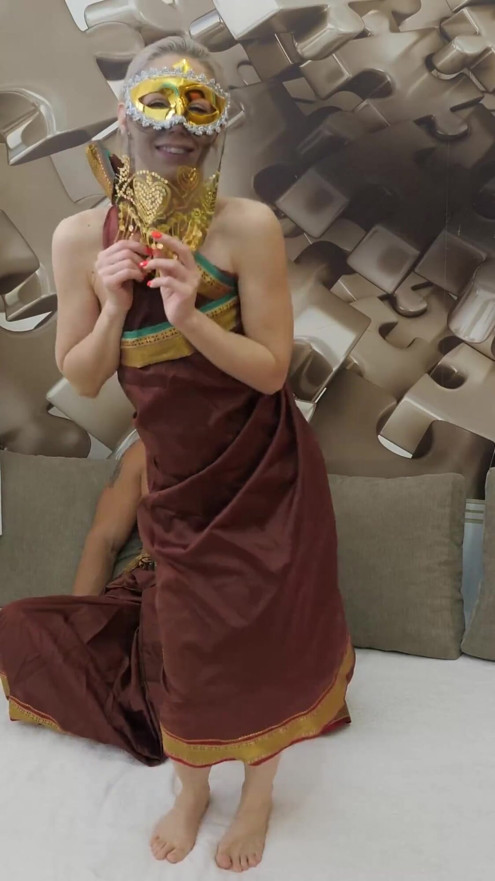 Small titted Nesty wants to suck and fuck with clothes on