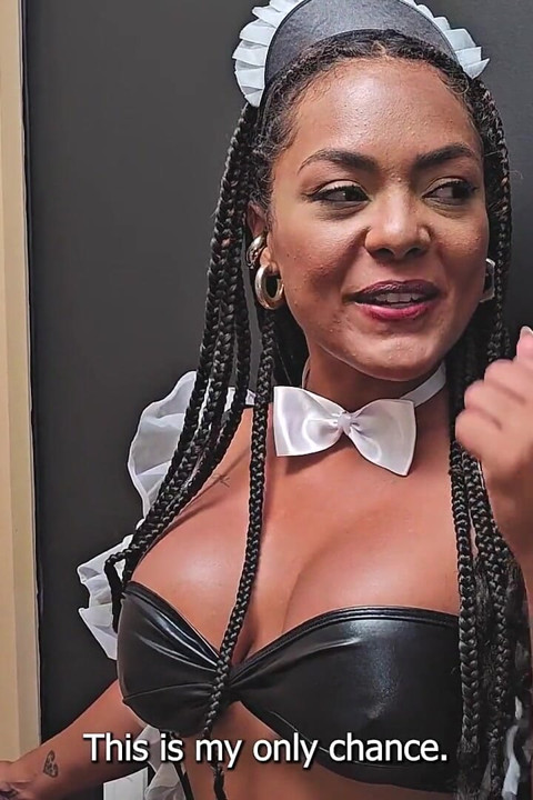 Stepmom Ebony Rides Her Stepson's Big Cock, and He Cums Inside Her to Get Her Pregnant!