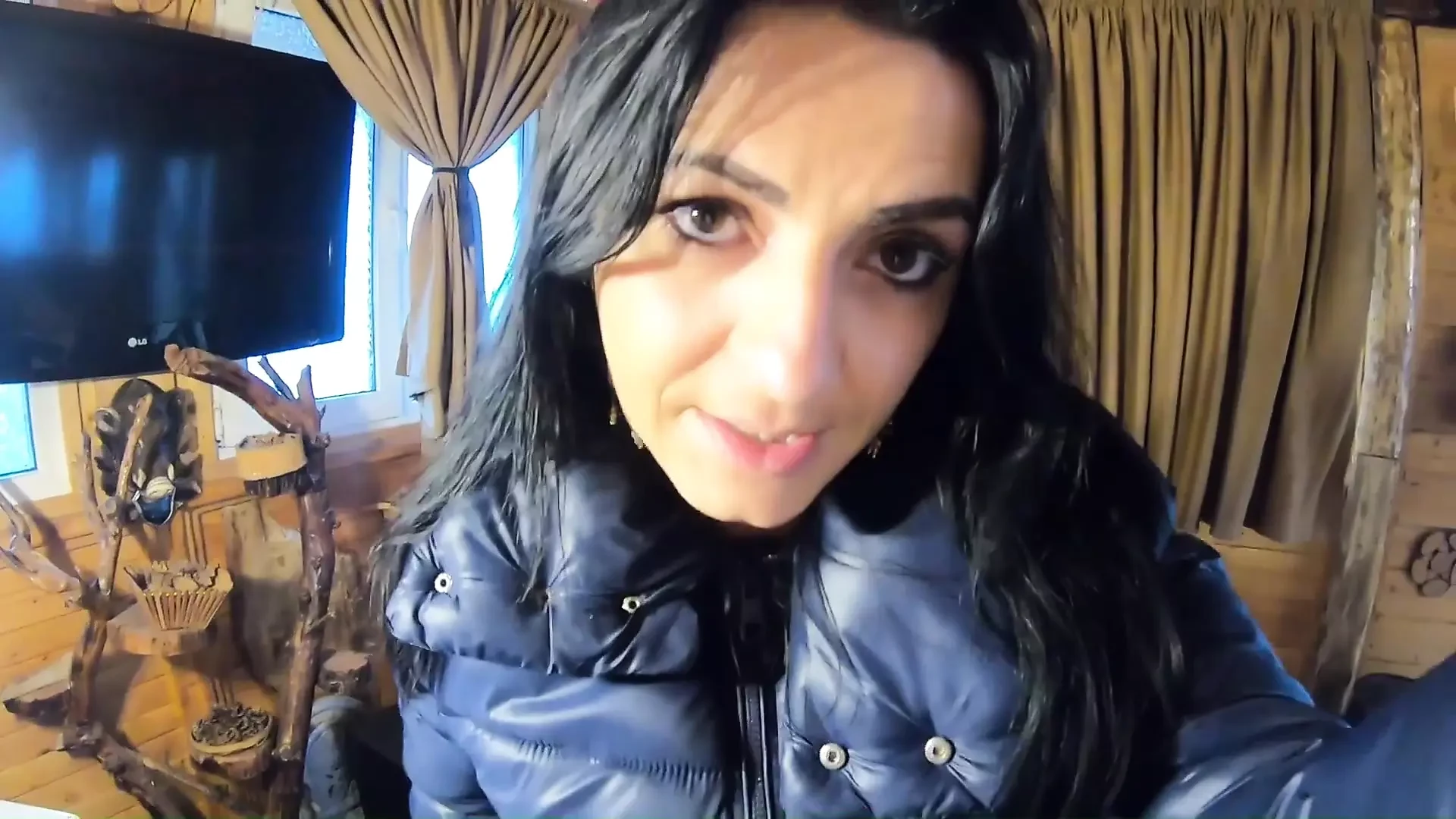 Downjacket Fetish and Fur-blow-job, Cum-play and Fuck 1