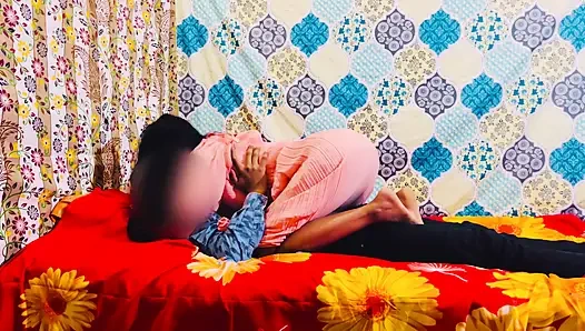 The girl came to her boyfriend's house to convince her but the boyfriend caught her and fucked her fast and made her scream