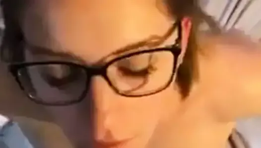 Blowjob with glasses